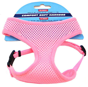 [Pack of 3] - Coastal Pet Comfort Soft Adjustable Harness - Pink XX-Small - Dogs 5-7 lbs -(Girth Size 14"-16")