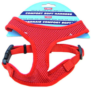 [Pack of 3] - Coastal Pet Comfort Soft Adjustable Harness - Red Small - 5/8" Wide (Girth Size 19"-23")