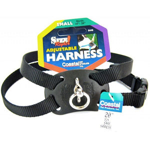 [Pack of 3] - Coastal Pet Size Right Nylon Adjustable Harness - Black Small (Girth Size 18"-24")