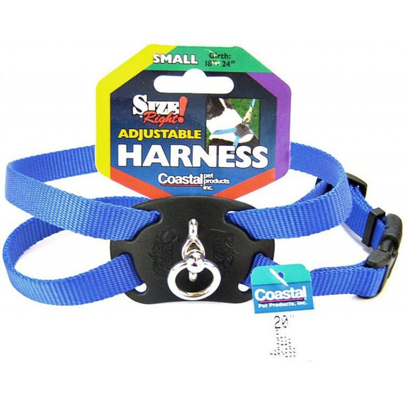 [Pack of 3] - Coastal Pet Size Right Nylon Adjustable Harness - Blue Small (Girth Size 18