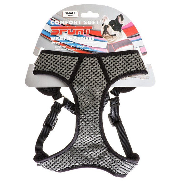[Pack of 2] - Coastal Pet Sport Wrap Adjustable Harness - Black Small (Girth Size 19