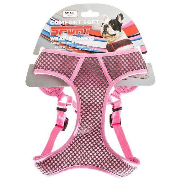 [Pack of 2] - Coastal Pet Sport Wrap Adjustable Harness - Pink Small (Girth Size 19