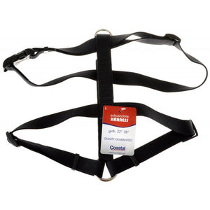[Pack of 2] - Tuff Collar Nylon Adjustable Harness - Black Large (Girth Size 22"-38")