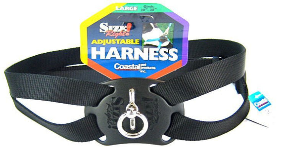 [Pack of 3] - Coastal Pet Size Right Nylon Adjustable Harness - Black Large (Girth Size 28