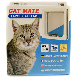 Cat Mate 4-Way Locking Self Lining Door-Large Cat Small Dog 9.5"H x 2.25"W x 11.4"D
