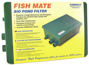 Fish Mate Compact bio Pond Filter Max Pond 1;000 Gallons - 500 GPH