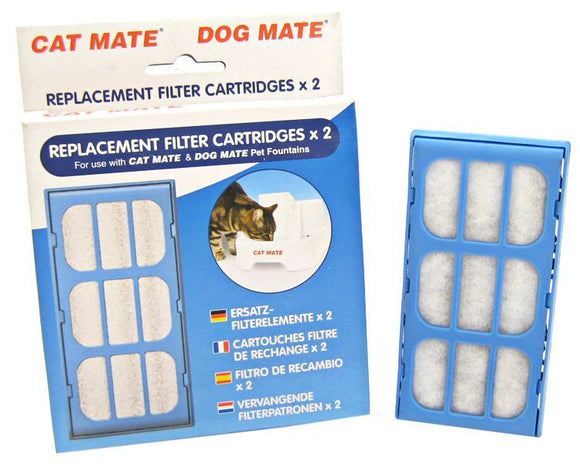 [Pack of 4] - Cat Mate Replacement Filter Cartridge for Pet Fountain 2 Count