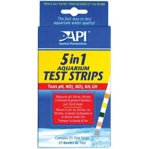 [Pack of 3] - API 5 in 1 Aquarium Test Strips 25 strips