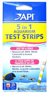 [Pack of 4] - API 5 in 1 Aquarium Test Strips 4 Strips