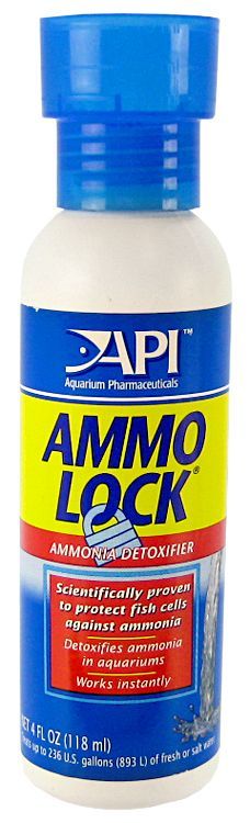 [Pack of 4] - API Ammo Lock Ammonia Detoxifier for Aquariums 4 oz (Treats 236 Gallons)