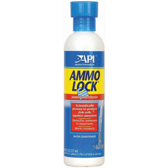 [Pack of 4] - API Ammo Lock Ammonia Detoxifier for Aquariums 8 oz (Treats 474 Gallons)