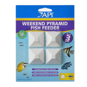 [Pack of 4] - API 3-Day Pyramid Fish Feeder Feeds 15-20 Fish for up to 4 Days