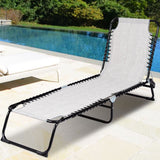 Foldable Camping Patio Chaise Lounge Chair