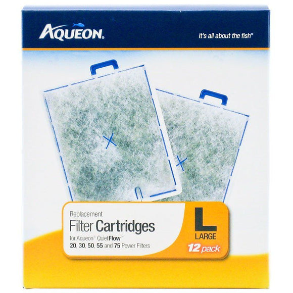Aqueon QuietFlow Replacement Filter Cartridge Large (12 Pack)