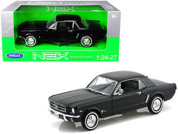 PACK OF 2 - 1964 1/2 Ford Mustang Coupe Hard Top Black 1/24-1/27 Diecast Model Car by Welly