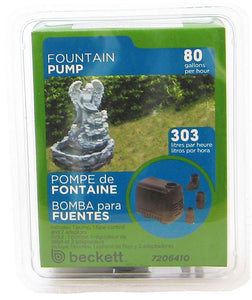 [Pack of 2] - Beckett Fountain Pump for Indoor or Outdoor 60 GPH