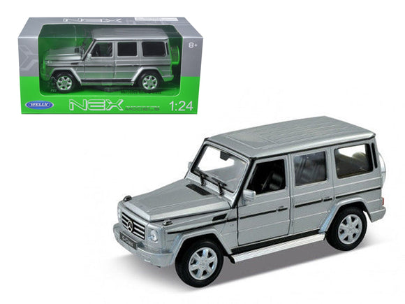 PACK OF 2 - Mercedes Benz G Class Wagon Silver 1/24-1/27 Diecast Model Car by Welly