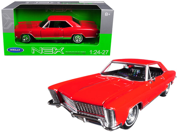 PACK OF 2 - 1965 Buick Riviera Gran Sport Red 1/24-1/27 Diecast Model Car by Welly