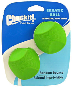 [Pack of 3] - Chuckit Erratic Ball for Dogs Medium Ball - 2.25" Diameter (2 Pack)