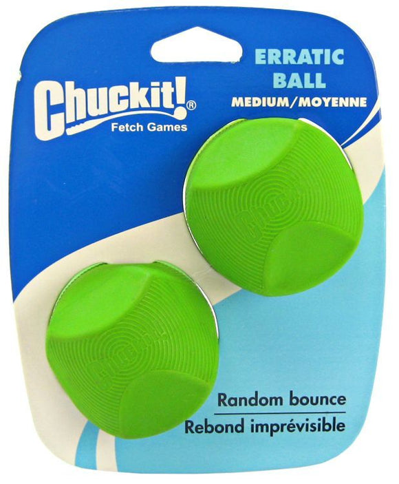 [Pack of 3] - Chuckit Erratic Ball for Dogs Medium Ball - 2.25