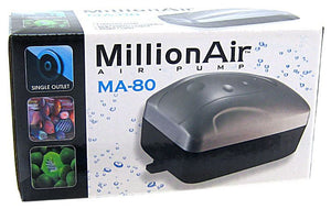 [Pack of 3] - Via Aqua Million Air Pump MA80 - 1 Air Outlet (10 Gallon Tank)