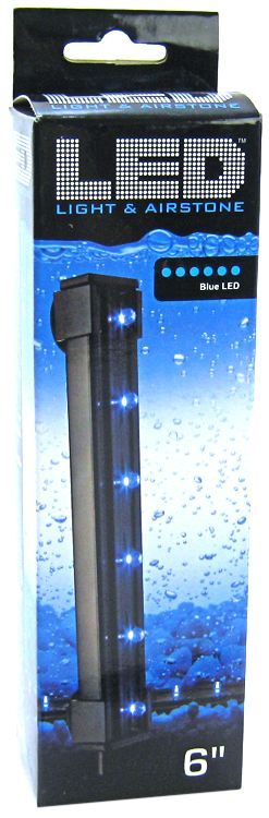 [Pack of 3] - Via Aqua Blue LED Light & Airstone 1.8 Watts - 6