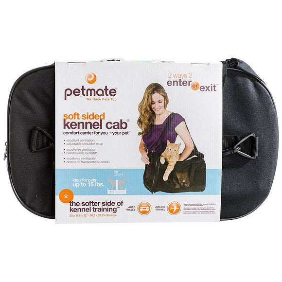 Petmate Soft Sided Kennel Cab Pet Carrier - Black Large - 20