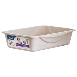 [Pack of 3] - Petmate Litter Pan - Gray Small (14.1"L x 10.4"W x 3.5"H)