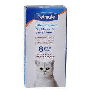 [Pack of 4] - Petmate Cat Litter Pan Liner Jumbo (8 Pack)