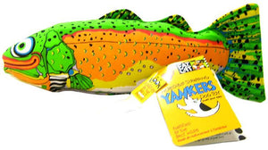 [Pack of 3] - Fat Cat Classic Yankers Dog Toy - Assorted Trout (14"L x 5"W x 3"H)