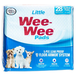 [Pack of 3] - Four Paws Wee Wee Pads for Little Dogs 28 Pack (22" Long x 23" Wide)