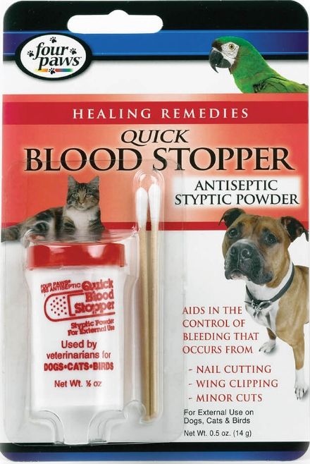 [Pack of 4] - Four Paws Quick Blood Stopper Antiseptic Styptic Powder 0.5 oz