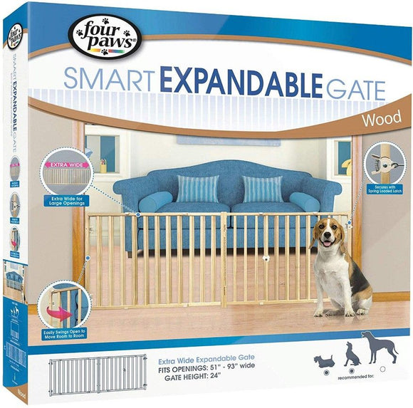 Four Paws Extra Wide Wood Safety Gate 53