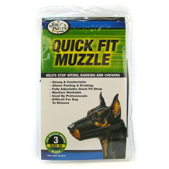 [Pack of 3] - Four Paws Quick Fit Muzzle Size 3 - Fits 6