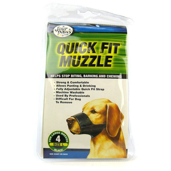 [Pack of 3] - Four Paws Quick Fit Muzzle Size 4 - Fits 8