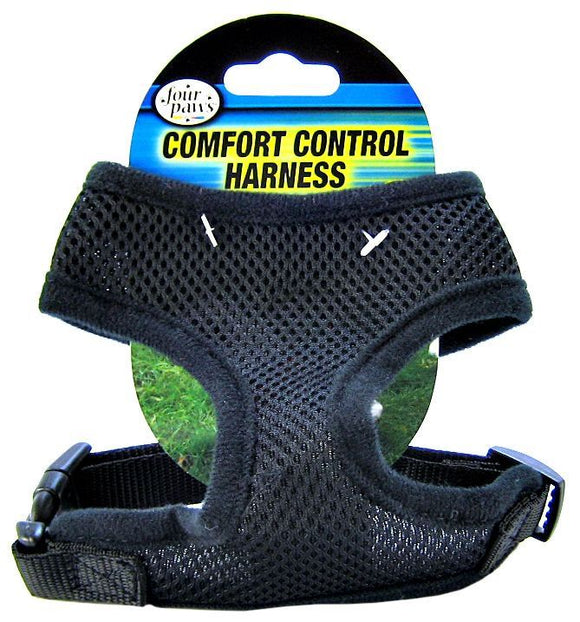 [Pack of 3] - Four Paws Comfort Control Harness - Black Small - For Dogs 5-7 lbs (14