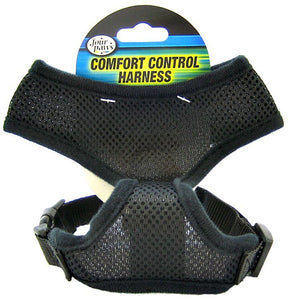 [Pack of 3] - Four Paws Comfort Control Harness - Black Medium - For Dogs 7-10 lbs (16"-19" Chest & 10"-13" Neck)
