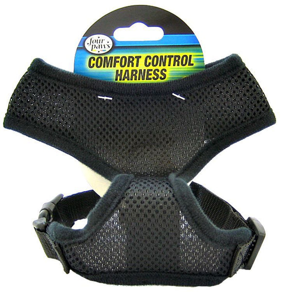[Pack of 3] - Four Paws Comfort Control Harness - Black Medium - For Dogs 7-10 lbs (16
