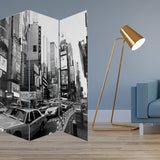 1" x 48" x 72" Multi Color Wood Canvas New York City  Screen