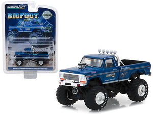 PACK OF 2 - 1974 Ford F-250 Monster Truck Bigfoot #1 Blue The Original Monster Truck"" (1979) Hobby Exclusive 1/64 Diecast Model Car by Greenlight""""