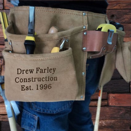 Personalized Engraved Suede Complete Tool Belt
