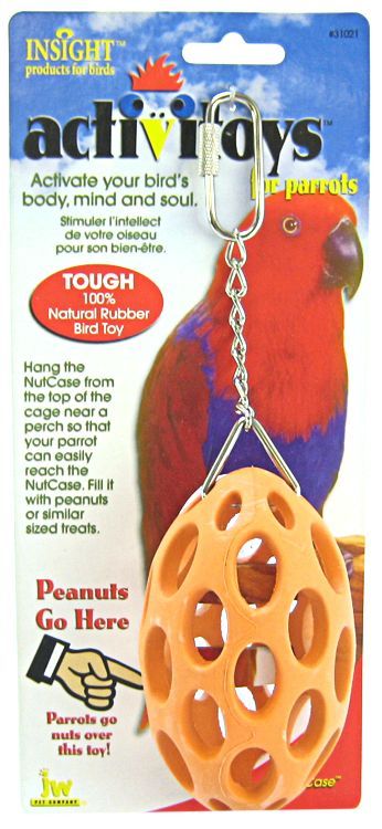 [Pack of 4] - JW Insight Nutcase Rubber Parrot Toy Nutcase Parrot Toy