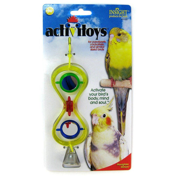 [Pack of 4] - JW Insight Hour Glass Mirrors Bird Toy Hour Glass Mirrors Bird Toy