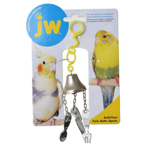 [Pack of 4] - JW Insight Fork; Knife & Spoon Bird Toy Fork; Knife & Spoon Bird Toy