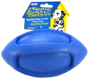 [Pack of 3] - JW Pet iSqueak Funble Football Rubber Dog Toy Large