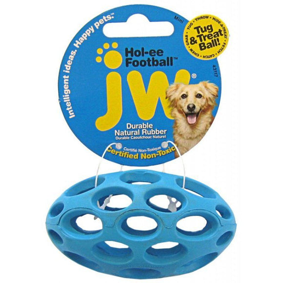 [Pack of 4] - JW Pet Hol-ee Football Rubber Dog Toy Mini (3.75