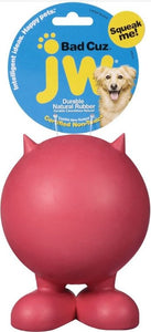 [Pack of 4] - JW Pet Bad Cuz Rubber Squeaker Dog Toy Large - 5" Tall