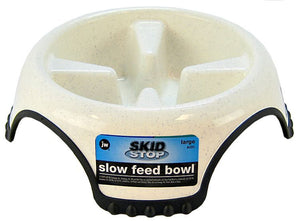 [Pack of 3] - JW Pet Skid Stop Slow Feed Bowl Large - 10.5" Wide x 3" High (5 cups)