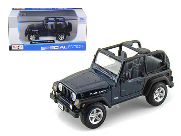 PACK OF 2 - Jeep Wranger Rubicon Blue 1/27 Diecast Model Car by Maisto