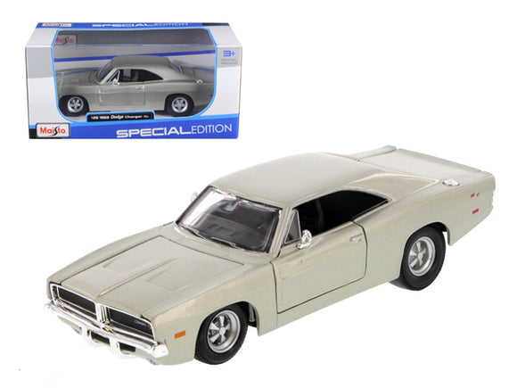 PACK OF 2 - 1969 Dodge Charger R/T Hemi Silver 1/25 Diecast Car Model by Maisto